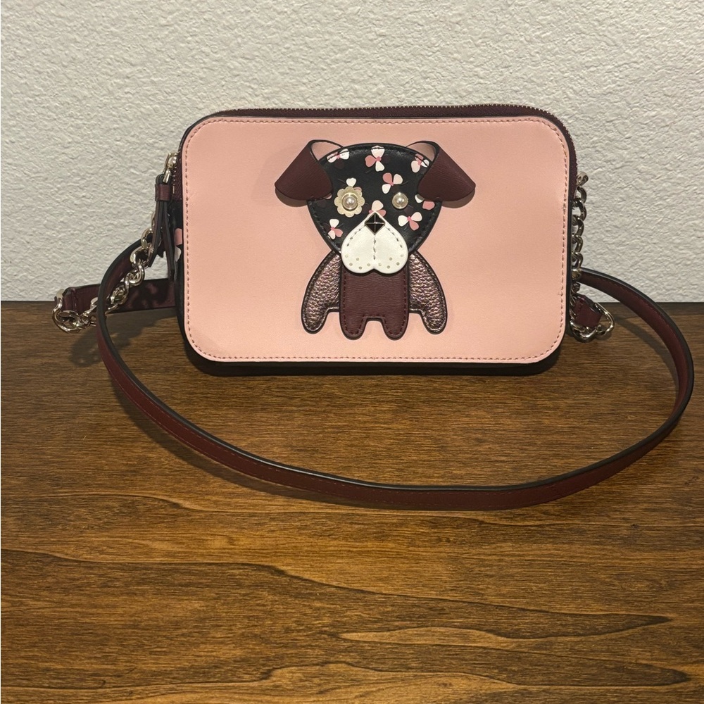 Kate Spade Pink Crossbody with Dog Motif